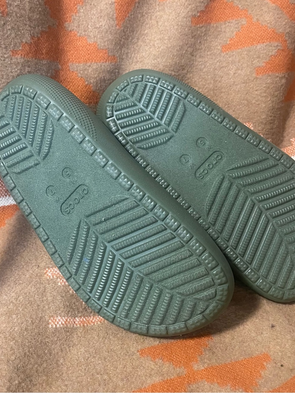 CROCS Quilted Slip-On Mules in Olive - Picture 2 of 4